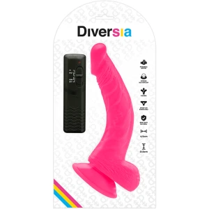 DIVERSIA - FLEXIBLER VIBRIERENDER DILDO 21,5 CM - LILA